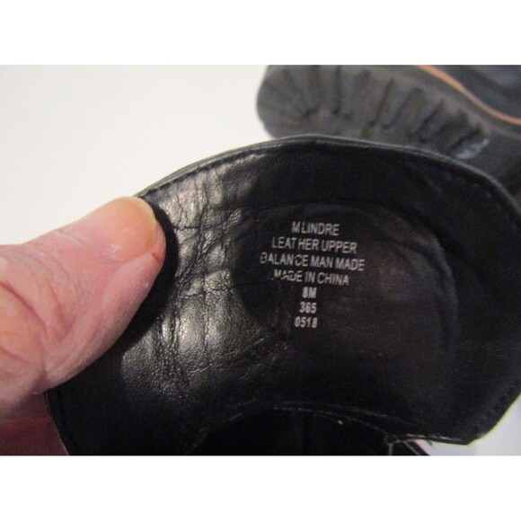 Marc Fisher LTD Indre Ankle Boots Black Leather Hiker Combat Womens Size 8 - Picture 9 of 9